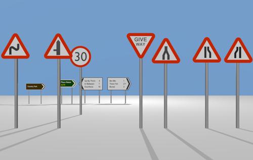 UK Road Signs - Pack 1 UPDATED VERSION preview image